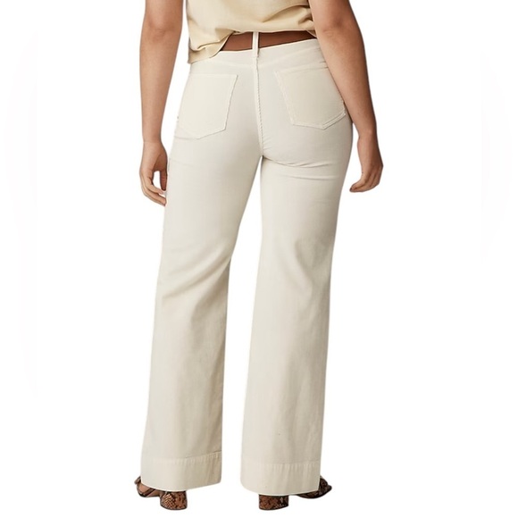 NEW J. CREW Wide-leg corduroy trouser in ivory cream size 27 - Picture 2 of 5
